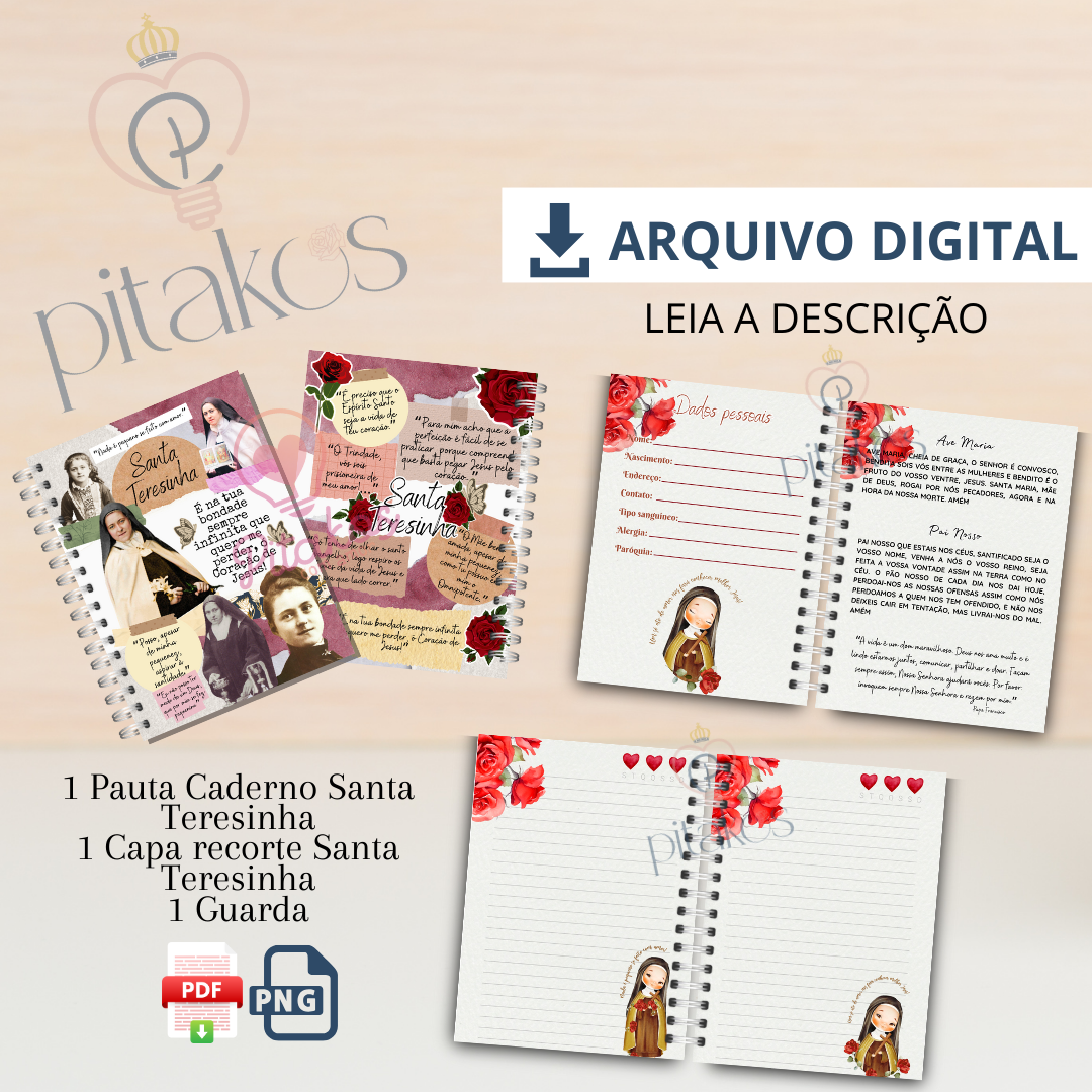 MP - Caderno pautado Santa Teresinha