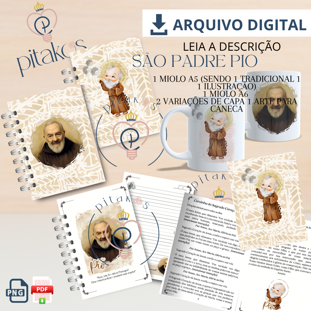 DMP - SUPER COMBO ou INDIVIDUAL - N.S DAS DORES, N.S DE LÁ SALETTE, SÃO PADRE PIO E ARCANJOS - Imagem 4